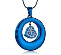 ZEZILE Urna Collana per Ceneri Cuore Cristallo Cremazione Gioielli In Acciaio Inox Keepsake Memorial Ceneri Gioielli per Donne Uomini
