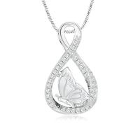 ZEZILE Urna Collana per Ceneri Farfalla Cremazione Gioielli per Le Donne Uomini Ceneri Pendente Farfalla Keepsake Memoriale per I Gioielli