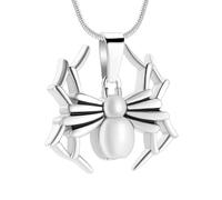 ZEZILE Urna Collana per Ceneri Forma di Ragno Cremazione Gioielli per Uomo In Acciaio Inox Ceneri Pendente Keepsake Memorial Pet Ceneri Gioielli