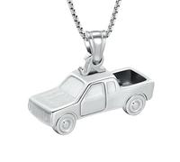 ZEZILE Urna Collana per Ceneri In Acciaio Inox Auto Pendente Cremazione Gioielli Keepsake Funerale Memorial Regalo per Uomini Donne