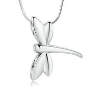 ZEZILE Urna Collana per Ceneri Libellula Cremazione Gioielli per Le Donne Uomini Cenere Pendente In Acciaio Inox Memorial Collana Keepsake Gioielli