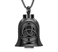 ZEZILE Urna Collana per Ceneri Piccola Campana Cremazione Gioielli Ceneri Pendente Keepsake Memoriale per Gioielli per Donne Uomini