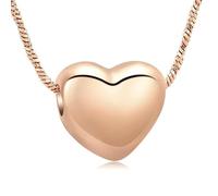 ZEZILE Urna Collana per Ceneri Piccolo Cuore Cremazione Gioielli In Acciaio Inox Ceneri Pendente per Le Donne Uomini Cuore Keepsake Memorial Gioielli