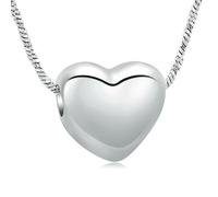 ZEZILE Urna Collana per Ceneri Piccolo Cuore Cremazione Gioielli In Acciaio Inox Ceneri Pendente per Le Donne Uomini Cuore Keepsake Memorial Gioielli