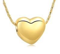 ZEZILE Urna Collana per Ceneri Piccolo Cuore Cremazione Gioielli In Acciaio Inox Ceneri Pendente per Le Donne Uomini Cuore Keepsake Memorial Gioielli