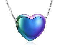 ZEZILE Urna Collana per Ceneri Piccolo Cuore Cremazione Gioielli In Acciaio Inox Ceneri Pendente per Le Donne Uomini Cuore Keepsake Memorial Gioielli