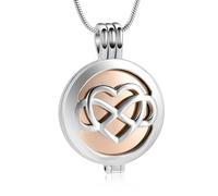 ZEZILE Urna Collana per Ceneri Scava Fuori Cremazione Gioielli Circolare In Acciaio Inox Cenere Ciondolo Keepsake Memorial Gioielli per Donne Uomini