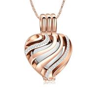 ZEZILE Urna Collana per Ceneri Striscia Cremazione Gioielli Cuore Ceneri Pendente In Acciaio Inox Keepsake Memorial Urna Gioielli per Donne Uomini