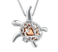 ZEZILE Urna Collana per Ceneri Tartaruga Cremazione Gioielli In Acciaio Inox Ceneri Pendente per Donne Uomini Memorial Pet Ceneri Keepsake Gioielli