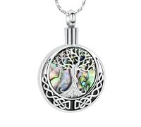 ZEZILE Urna Collane per Ceneri Cremazione Gioielli per Ceneri Albero della Vita/Farfalla/Cremazione Keepsake