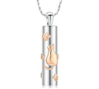 ZEZILE Urna Collane per Ceneri per Donne Uomini Memorial Medaglioni Pendente Inciso Sempre nella mia Mente Per Sempre nel mio