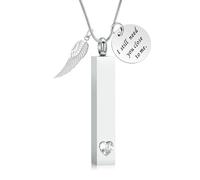 ZEZILE Urna Collane per Ceneri per Donne Uomini Memorial Medaglioni Pendente Inciso Sempre nella mia Mente Per Sempre nel mio