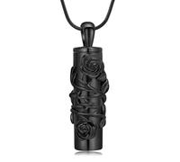 ZEZILE Urna Collane per Ceneri per Donne Uomini Memorial Medaglioni Pendente Inciso Sempre nella mia Mente Per Sempre nel mio