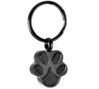 ZEZILE Urna Gioielli Nero In acciaio Inox Cane/Gatto Zampa forma di zampa keepsake urna Portachiavi Per Ceneri cremazione gioielli Portachiavi