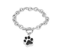 ZEZILE Zampe Stampa Urna Bracciale per Ceneri Cremazione Gioielli In Acciaio Inox Cenere Bracciale Memorial Pet Ash Keepsake Gioielli per Uomo Donna