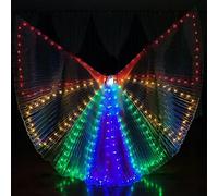 ZFBIRD Ali LED Halloween Farfalla Ali Luce Tarme Mantello (140 cm per Adulti, Luci Colorate)