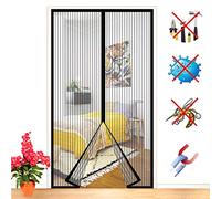 ZFEBHMY Zanzariera Magnetica per Porte Autoadesivo Anti Insetti Zanzariera Facile da Montare Tenda Zanzariera Silenzioso Chiusura Automatica,for Balcone Soggiorno-Black-a|| 165x240cm(64x94inch)