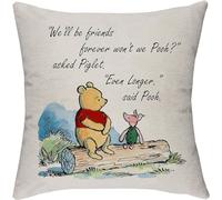 ZFENGYYUAN Copertina Cuhshion con citazione dell'amicizia di Pooh e Pimpi, 45,7 x 45,7 cm, regalo dell'amicizia per amici, decorazione per la casa e il divano