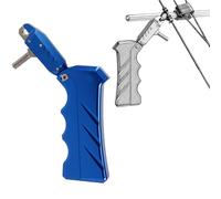 ZFFOZZ Aiuto al Rilascio dell'Arco a Impugnatura 4 Dita, Accessorio per Tiro con L'Arco a Doppio Uso con Mascelle a Chiusura Automatica, Rilascio Regolabile per Archi Compound e Archi Ricurvi(Blue)
