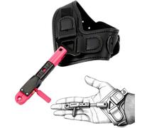 ZFFOZZ Aiuto per Il Rilascio dell'Arco con Laccio Polso Regolabile, Grilletto a Pinza per Archi Compound, Adatto per Destri e Mancini, Accessorio Essenziale per Il Tiro con L'Arco(Pink)