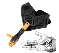 ZFFOZZ Aiuto per Il Rilascio dell'Arco con Laccio Polso Regolabile, Grilletto a Pinza per Archi Compound, Adatto per Destri e Mancini, Accessorio Essenziale per Il Tiro con L'Arco(Orange)