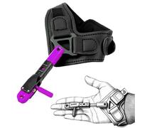 ZFFOZZ Aiuto per Il Rilascio dell'Arco con Laccio Polso Regolabile, Grilletto a Pinza per Archi Compound, Adatto per Destri e Mancini, Accessorio Essenziale per Il Tiro con L'Arco(Purple)