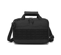 ZFFOZZ Borsa a tracolla pieghevole tattica antiusura impermeabile con cerniera bloccabile e antigraffio(Black)