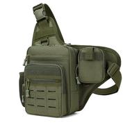 ZFFOZZ Borsa a Tracolla Tattica, Impermeabile, per Esche da Pesca, Ideale per Uomo, per Softair Sport All'aria Aperta Escursionismo e Pesca(Green)