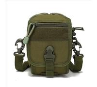 ZFFOZZ Borsa Tattica MOLLE Per Telefono, Piccola Borsa Militare da Cintura, Tracolla Piccola Borsa a Tracolla In Tela Zaino da Caccia All'aperto(Green)
