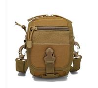 ZFFOZZ Borsa Tattica MOLLE Per Telefono, Piccola Borsa Militare da Cintura, Tracolla Piccola Borsa a Tracolla In Tela Zaino da Caccia All'aperto(Khaki)