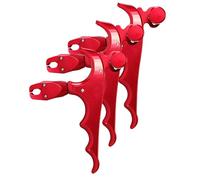 ZFFOZZ Confezione da 3 Aiuti per Rilascio a Pollice Metallico 4 Dita, Equipaggiamento Essenziale per Tiro con L'Arco con Archi Compound, Tiro all'Aperto e Caccia(Red)