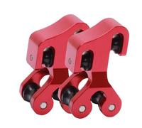 ZFFOZZ Cursore Divisore di Corda, Accessori per Asta di Arresto dell'Arco con Puleggia Composita, Divisore di Corda con Puleggia in Lega di Alluminio(Red)