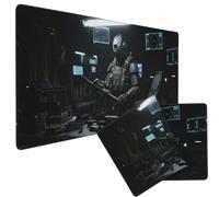 ZFFOZZ Fantastico Tappetino per Tastiera in Stile Militare, Stile Cyberpunk Tattico, Tappetino da Gioco Antiscivolo per Appassionati e Giocatori.(Color-1)