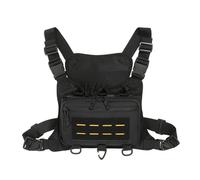ZFFOZZ Marsupio Tattico da Petto EDC, Borsa a Tracolla Multiuso con Sistema MOLLE, per la Pesca la Vita di Tutti I Giorni Il Ciclismo Il Campeggio e L'escursionismo(Black)