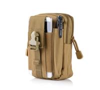 ZFFOZZ Marsupio Tattico Molle, Marsupio Universale EDC Marsupi da Cintura Impermeabili per Esterni Tasca per Gadget per Telefono e Penna(Brown)