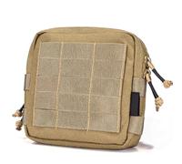 ZFFOZZ Marsupio Tattico Multiuso per Mappe e Accessori, Organizer per Attrezzi EDC con Sistema MOLLE, per Attività Tattiche e All'aperto(Brown)
