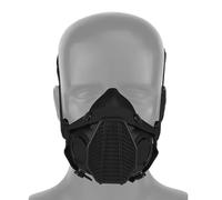 ZFFOZZ Maschera Respiratoria Tattica Semi-Facciale con Filtri Sostituibili - Ideale per Caccia, Airsoft, Paintball e attività all'Aperto(Black)