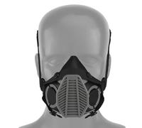 ZFFOZZ Maschera Respiratoria Tattica Semi-Facciale con Filtri Sostituibili - Ideale per Caccia, Airsoft, Paintball e attività all'Aperto(Gray)
