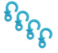 ZFFOZZ Set di 4 Ammortizzatori per Corda da Arco a Forma di Coda di Scimmia, Stabilizzatori in Gomma per Corde da Tiro con L'Arco, Silenziatori per Archi Ricurvi e Compound(Blue)