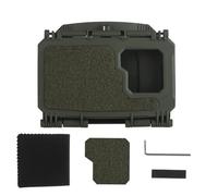 ZFFOZZ Supporto per Telefono, Piastra per Gilet Molle, Supporto per Telefono, Custodia per Attrezzatura da Esterno, sgancio rapido, Schermo Ribaltabile da 4,7" a 6,7"(Green)