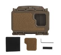 ZFFOZZ Supporto per Telefono, Piastra per Gilet Molle, Supporto per Telefono, Custodia per Attrezzatura da Esterno, sgancio rapido, Schermo Ribaltabile da 4,7" a 6,7"(Brown)