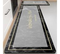 ZFFOZZ Tappetino da cucina e moquette, imbottitura morbida in fango di diatomee e antiscivolo impermeabile confortevole progettato per pavimenti di cucine e uffici(Style1,18 * 28in+18 * 47in)