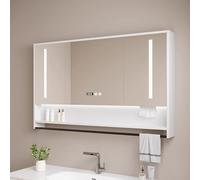 ZFGOJNBH Armadietto per medicinali Intelligente a LED con luci, armadietto a Specchio antiappannamento da Parete per Bagno, Luce a Tre Colori, Moderno mobiletto da Parete per Bagno, armadietto a Spec