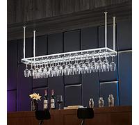 ZFGOJNBH Portabicchieri da Vino sospesi Portabottiglie da Vino, Decorazione da soffitto Portabicchieri da Vino, per Bar, ristoranti, cucine Porta calici Mensola sospesa a soffitto (Dimensioni : 60x35