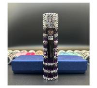 Zfgsyxb Accendini elettrici con strass Accendino USB ricaricabile, accendini al plasma a doppio archi antivento, sigaro fresco per ragazze e donne (Color : Purple edging)