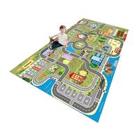 ZFHNYJWKL Tappeto Macchinine per Bambini, Gioco per la Camera, Con Strade, per Ragazze e Ragazzi, Antiscivolo e Lavabile (B,120X180CM)