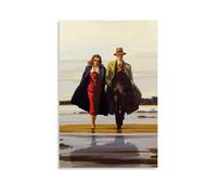ZFHSFZ Jack Vettriano - Tela per pittura a olio "La strada verso il nulla", decorazione da parete, impermeabile, per bagno, cucina, dormitorio, poster staccabile, nessun residuo, facile da pulire, 30