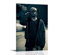 ZFHSFZ Ken Carson, panno per pittura a olio, decorazione da parete, impermeabile, per bagno, cucina, dormitorio, poster staccabile, nessun residuo, facile da pulire, 50 x 75 cm, con cornice