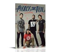 ZFHSFZ Pierce The Veil, tela per pittura a olio, decorazione da parete, impermeabile, per bagno, cucina, dormitorio, poster staccabile, nessun residuo, facile da pulire, 50 x 75 cm, con cornice