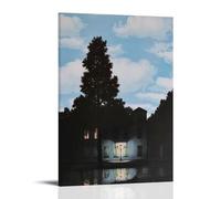 ZFHSFZ Rene Magritte - Decorazione da parete per pittura a olio L'impero della luce, impermeabile, per bagno, cucina, dormitorio, poster staccabile, nessun residuo, facile da pulire, 60 x 90 cm, con